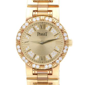 Piaget Pre-owned Piaget Dancer Quartz Diamond Gold Dial Ladies Watch 80564