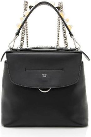 Fendi Pre-owned Backpacks, female, Black, Size: ONE SIZE Pre-owned Leather backpacks