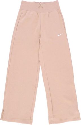 Nike Fleecewijde sportbroek - Dames - Trainingsbroeken - Roze - L - Katoen - Fitness