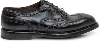 Premiata Derby 32101Y - Heren - Veterschoenen - Zwart - 43 1/2 EU - Leer - Schoenen