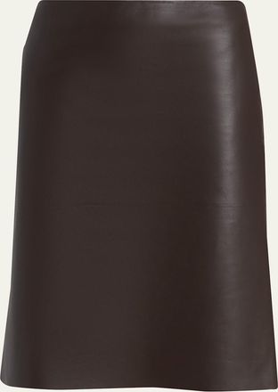 Ferragamo Nappa Leather Pencil Skirt