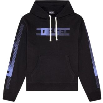 Diesel Heren Faded Logo Hoodie (Zwart)