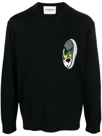 Iceberg Intarsia trui - Zwart