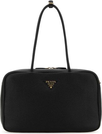 Prada Black Leather Shoulder Bag
