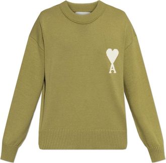 Ami De Coeur Crewneck Sweater - Heren - Ronde hals truien - Groen - 3XL - Katoen - Truien & Vesten