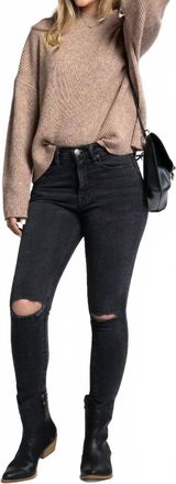 Thread & Supply Lana Crew Neck Sweater In Heather Mocha