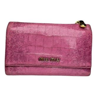 Miu Miu Portafoglio in pelle Pre-owned - - Pre-owned - Donna - Rosa - ONE SIZE