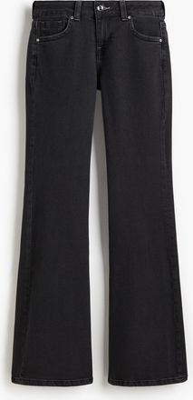 H&M Flared Low Jeans - Dunkelgrau