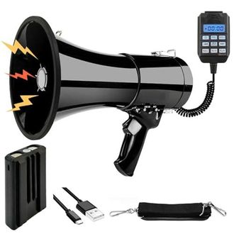 OEM Meg&aacute;fono Port&aacute;til De 20 W Con Sirena Y Grabaci&oacute;n De 240 Segundos, Cobertura De Voz De Hasta 350 Metros