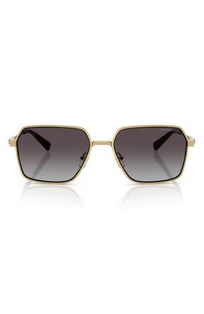 Michael Kors Dana Point 57mm Square Sunglasses in Shiny Yellow Gold /Dark Grey at Nordstrom