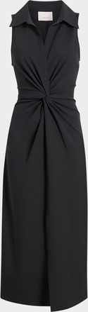 Cinq à Sept Mckenna Sleeveless Twist-Front Midi Dress