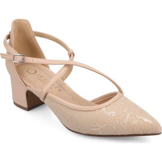 Journee Collection Galvinn Pump in Bone Lace at Nordstrom Rack, Size 9.5