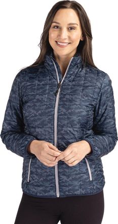 Cutter & Buck Rainier PrimaLoft Womens Eco Insulated Full Zip Printed Puffer Jacket