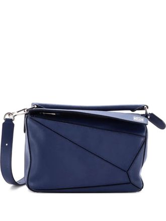 Loewe Puzzle Bag Leather Small satchel - Blue