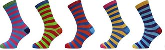 Generic Pack of 12 Womens Calf Length Socks for Women Striped Socks ASSORTED COLORS, Socks for Running & Gym, Size 4-7 - Breathable & Moisture-Wicking Ladies 