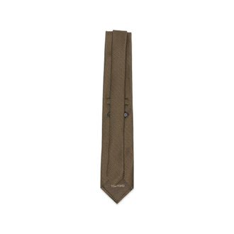 Tom Ford Houndstooth Silk Necktie - Brown