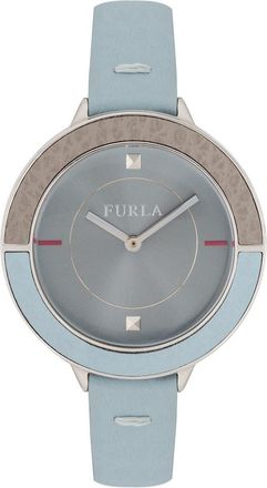 Furla Womens Club Round Watch 34 mm + Beze AZZURRO b - Blue - One Size