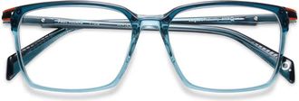 Etnia Barcelona Paul Ricard Rectangular Frame Eyeglasses with Translucent Blue