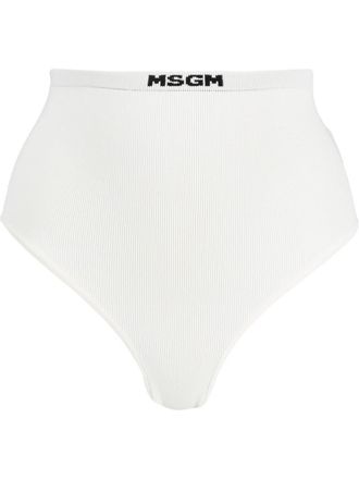 Msgm Slip a vita alta - Bianco