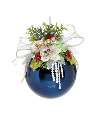 Mark Roberts Handmade Floral Jewel Ball Ornament