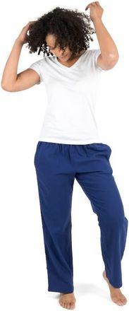 Leveret Womens Cotton Flannel Holiday Pajama Pants in Navy at Nordstrom, Size Xx-Large