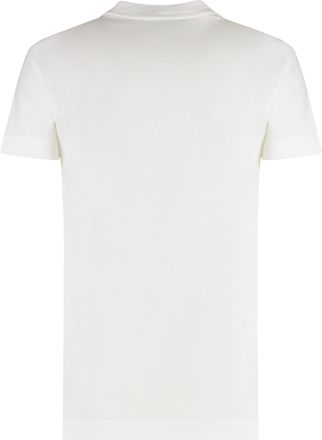 Pinko Womens Crew-Neck Cotton T-Shirt White Snow T-Shirts & Jerseys