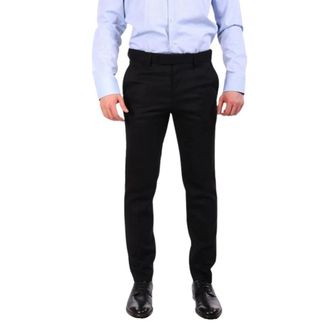 HUGO BOSS Broeken, Heren, Zwart, S, Wol, Chino Broek