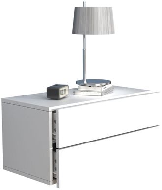 ebuy24 Ebuy24 - Gabinete De Noche Vcm Caj&oacute;n De Pared Tablero De Pared Mesa De Noche Dimensiones Aprox. Al. 30 X An. 60 X P. 32 Cm - Usal L 60 Cm (blanco)