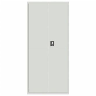 Berkfield Home Durable File Cabinet Light Grey 90x40x200 cm Steel | Size: 90 x 40 x 200 cm