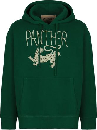 Valentino Garavani Felpa con stampa e cappuccio - Verde