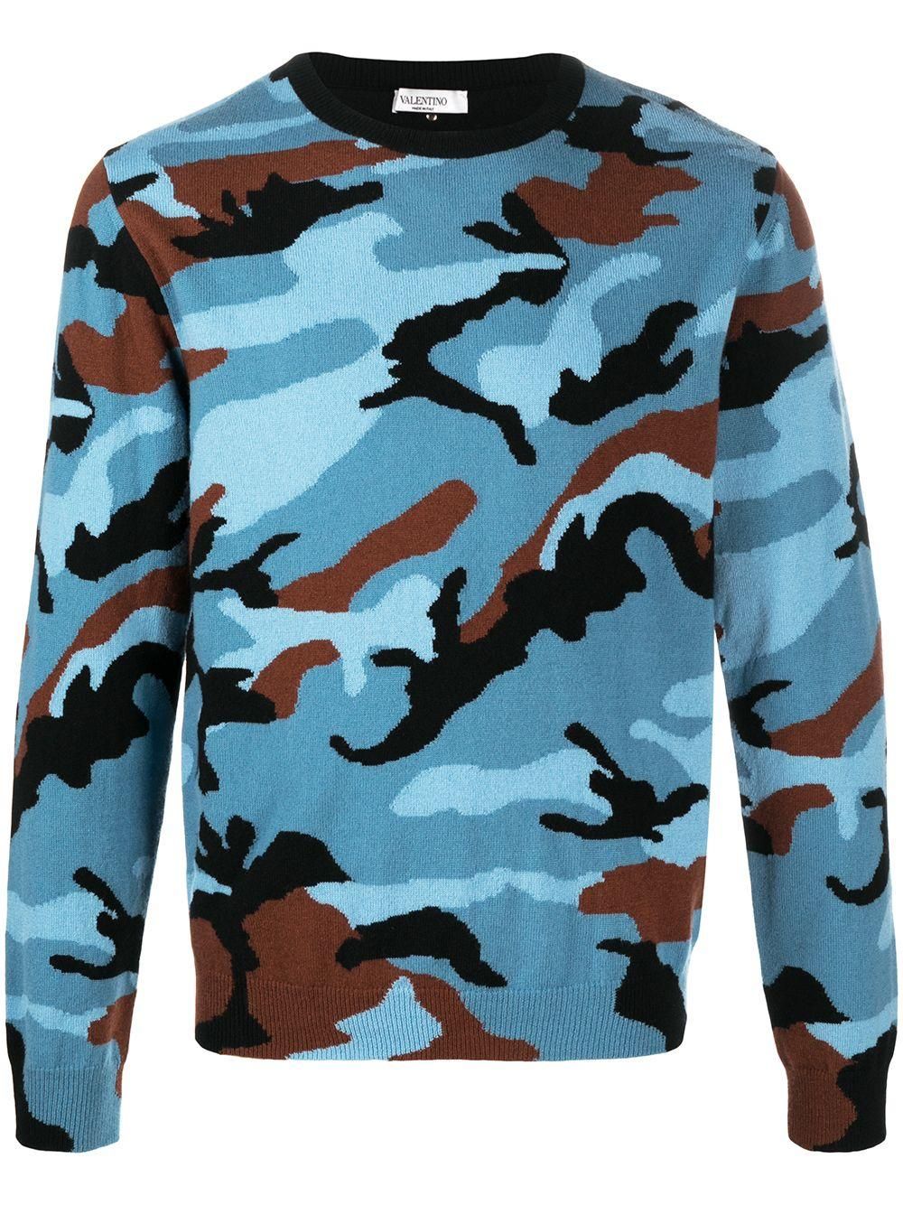 Pull Valentino 100% Cachemire Col Rond Multicolore - Taille M/L - Homme