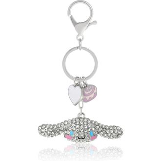 Hello Kitty Cinnamoroll Crystal Keychain with Candy & Heart Charms in Silver at Nordstrom