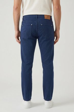 Brunello Cucinelli Straight-Leg Cotton Trousers - Blue