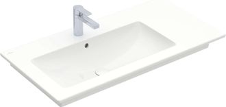 Villeroy & Boch Encimeras, 1000 X 500 Mm, Rectangular, Para Grifer&iacute;a De 3 Orificios, Orificio Central Para Grifer&iacute;a Perforado, Con Rebosadero, Porcel&aacute;nico Sanitario, 
