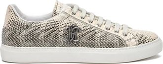 Roberto Cavalli snake-effect leather sneakers - Black