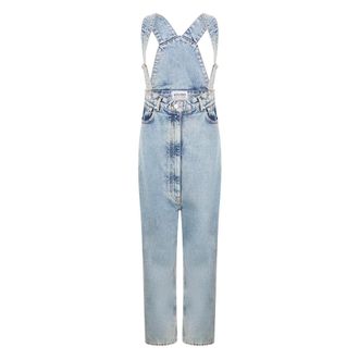 Moschino Dames, Jumpsuits & Playsuits, Blauw, Maat: 8XL Katoen