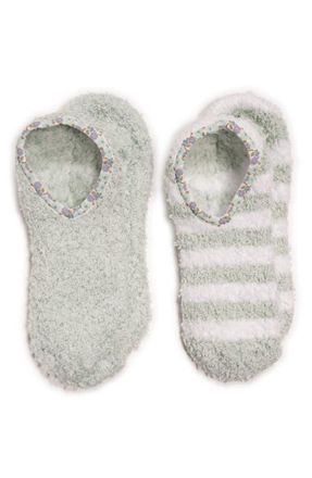 Muk Luks Cozie Assorted 2-Pack Footie Socks in Green at Nordstrom