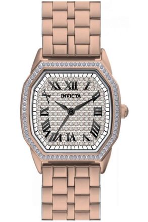 Invicta Wildflower 50591 Dameshorloge - Quartz Uurwerk - Roestvrij Staal met Zilveren Wijzerplaat - 27 mm