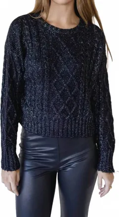 Velvet Heart Maria Crop Sweater In Black