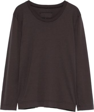 Prïvate 0204 T-shirt girocollo a maniche lunghe - Grigio