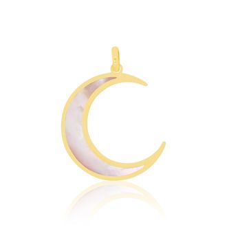 The Lovery Mother of Pearl Crescent Moon Charm
