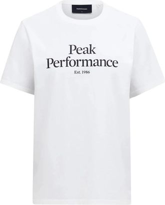 Peak Performance T-Shirts, male, White, Size: XL Original Small Logo Tee