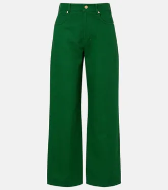Max Mara Onorata cotton and linen wide-leg pants