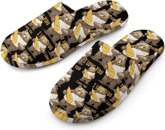 Generic I Love California Mens Cozy Memory Foam Slippers Warm Cotton House Shoes Comfy Slipper for Indoor Outdoor