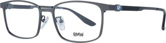 BMW Gunmetal Rechthoekige Bril - Heren - Brillen - Grijs - ONE Size - Accessoires