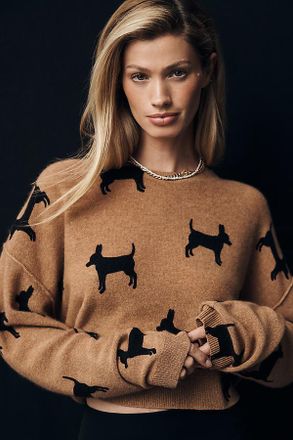Pilcro The Alani Cashmere Sweater by Pilcro: Crop Crew-Neck Edition