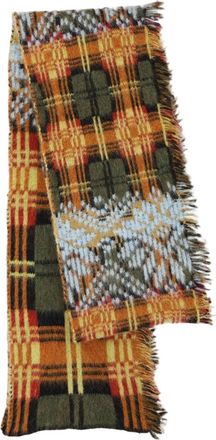 Dries Van Noten Vibrant Patchwork Fringed Alpaca-Blend Scarf