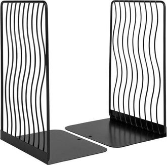 OEM Juego De 2 Sujetalibros, Accesorios De Escritorio, Soporte Para Libros, Separadores De Estantes, Accesorios Para Libros, Tope Para Libros (negro)