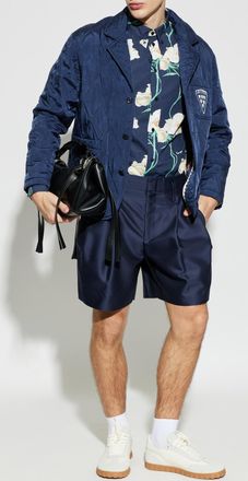 Kenzo Quilted Blazer, Mens, Navy Blue