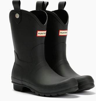 Hunter Womens Hunter Original Cowboy Rubber Womens Black Wellington Boots - Size: 4